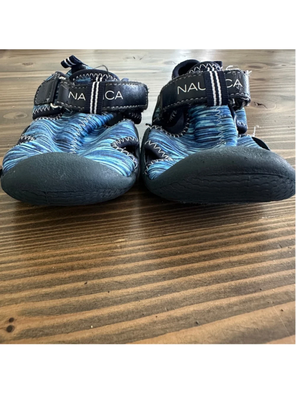Boys Nautica Blue Navy Striped Kettle Gulf Water Shoes US 11 Toddler Pool Shoes